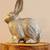 Easter Rabbits Decorations Handcrafted Set - 4 Paperweights Silver 4 thumbnail