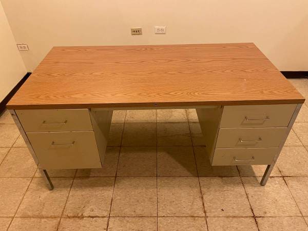 Double Pedestal Steel Desk 1