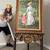 Incredible oil on canvas real painting of Renoir reproduction & easel! 13 thumbnail