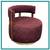 Village West Design Custom Made Swivel Club Chairs In Raspberry 1 thumbnail
