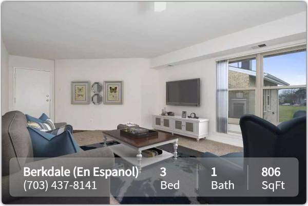 $2,625 / 3br - 806ft2 - Berkdale Apartments (In Spanish) - See our fabulous community in H (Herndon)64040026787201120