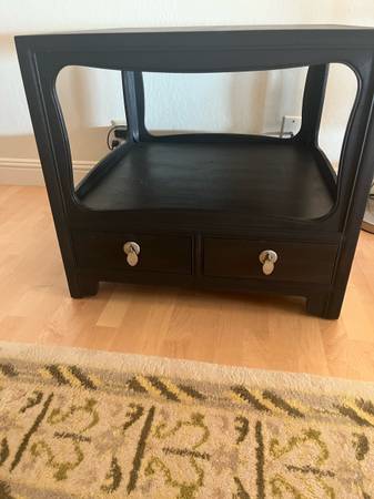 Baker Far East Collection Nightstand or Side Table, Newly Refinished 1