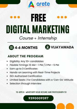 Free Digital Marketing Course with Internship in Vijayawada 1