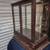 ANTIQUE GLASS DISPLAY CABINET WITH DRAWERS 1 thumbnail