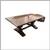 French Style Farmhouse Trestle Dining Table With Extension Leafs 1 thumbnail