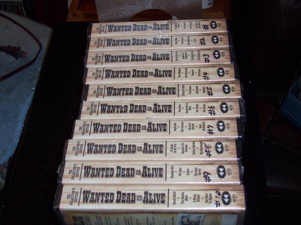10-VHS Movies of Wanted Dead or Alive (RR) 1