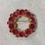 Vintage Signed WEISS Ruby Red Gold Tone Circle Brooch 1 thumbnail