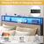 New Queen Bed Base with Charging Station and LED Lights, Metal Bed Frame with 4  4 thumbnail