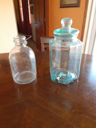 Two Antique Glass Jars 1