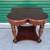 Vintage Solid Black Cherry Clover Top 2 Tier Accent Table 5 thumbnail