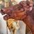 Pair of beautifully carved antique wooden carousel horses 2 thumbnail