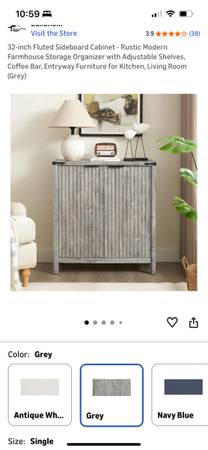 NEW IN BOX – BuildHom 32” Fluted Cabinet 1