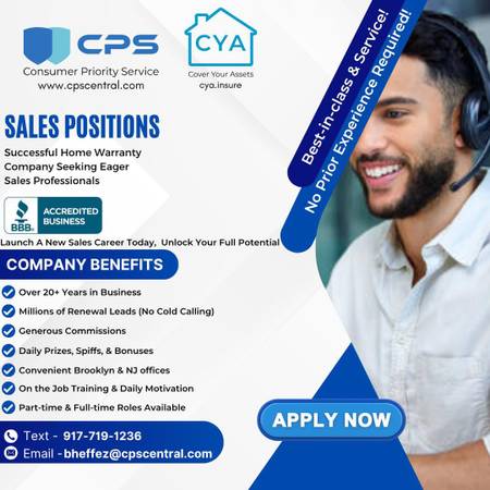 Now Hiring – On-Site Sales Reps in Brooklyn (Base + Commission) 1