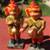 Vintage Miniature Nepalese Wooden Marching Band (8) 9 thumbnail