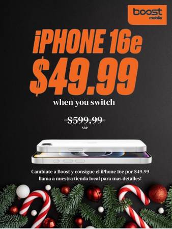 GET THE IPHONE 16E FOR ONLY $49.99 WHEN YOU SWITCH (N KANNAPOLIS) 1
