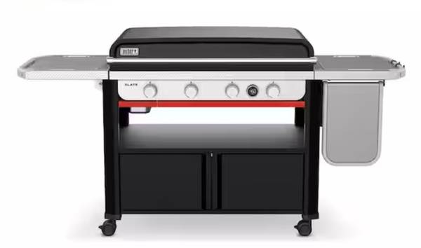 Slate 36" Rust-Resistant Griddle with Flip-Up Side Table NEW 1