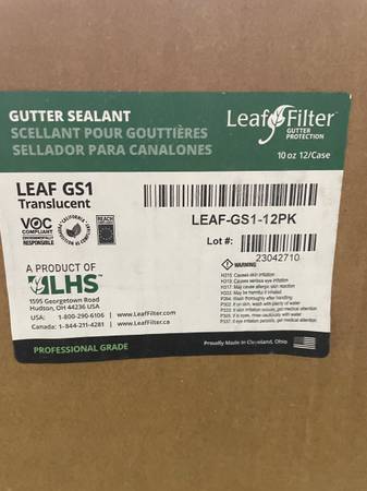 Leaf filter gutter sealant 1