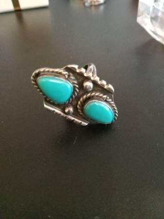 Turquoise double Stone ring 1