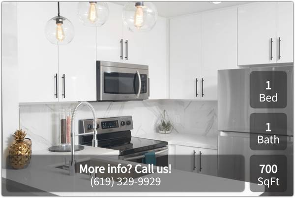 $2,560 / 1br - 700ft2 - Just minutes from SDSU! Close to campus! (San Diego)63998604124291121