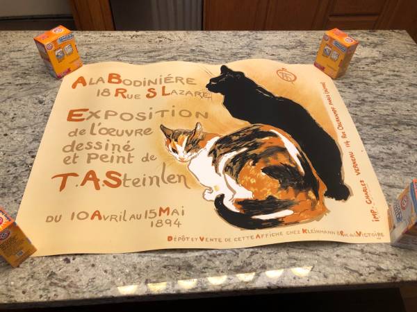 A la Bodiniere/Exposition Steinlen 32x24 Framed Art Print by Steinlen, Theophile 1