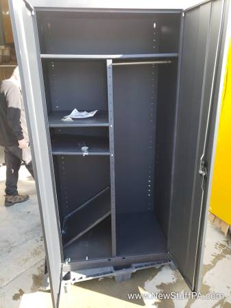 Steel Combination Shelf Cabinet 36x24x72 Black 1