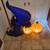 Halloween Skeleton Ghost & Pumpkins Blow Up Decoration 2 thumbnail