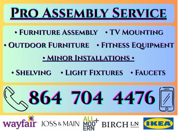 🛠️ Pro Assembly Service - IKEA / Wayfair / Amazon - Simpsonville 1