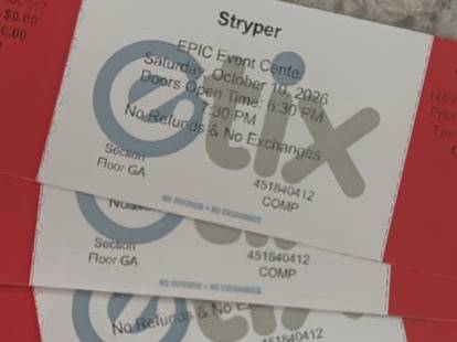 4 Stryper Tickets at EPIC Center 1