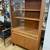 Vintage Wood Bookcase/Hutch. Removable Glass Doors. 4 thumbnail