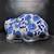 Large Blue & White Delft Style Sleeping Cat Figurine Chinoiserie Floral Ceramic 12 thumbnail