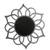 Wall Mirror Round Silver Framed Flower Six Petal Contemporary 4 thumbnail
