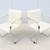 Ludwig Mies van der Rohe Brno White Leather Flat Bar Chairs by Gordon 3 thumbnail