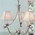 POTTERY BARN: Clarissa 3-Arm Chandelier Nickel Finish with Linen Shade 1 thumbnail