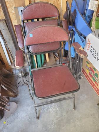 Two 1920's card table chairs 1