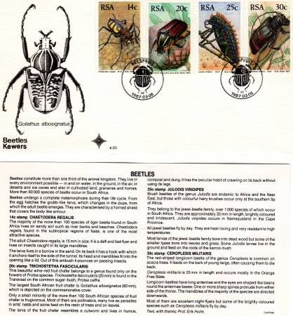 Commemorative Stamp & Envelope Set - Beetles 1987 1