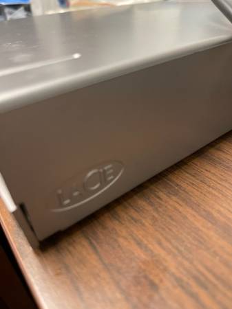 Lacie DVD RW and reader with power supply- firewire connector 1