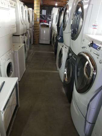 Gran venta de refrigerador, lavadora, secadora y estufa usados, en buen estado y certificados como reacondicionados - $150 (Seattle)63471363827587124
