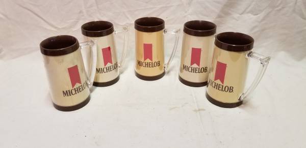 VERY RARE Michelob plastic thermal beer mugs 1