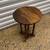 Antique solid wood round end table plant stand 3 thumbnail