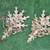 Pair (2) French Louis XVI Metal 2 light arm wall mount Candle Holder 1 thumbnail