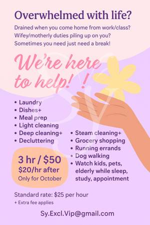 🧺 October Special – Extra Hands for Your Home & Life ✨ 1
