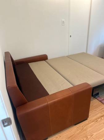 Room & Board Leather Sleeper Sofa 1