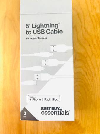 5' Lightening to USB Cables 1