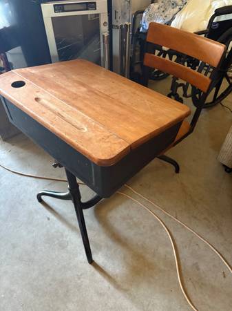 Vintage Antique School Desk 1