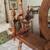 Vintage wooden spinning wheel with foot pump yarn winder 4 thumbnail
