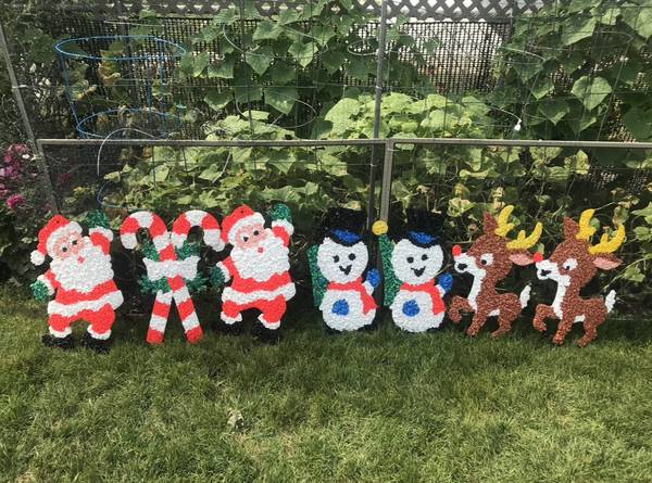 Vintage Melted Popcorn Christmas Decorations 1