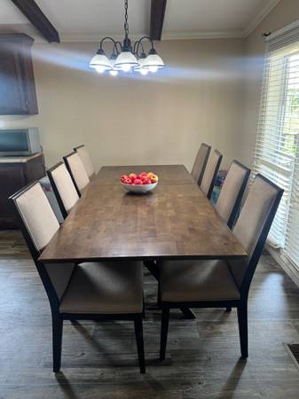 Solid Wood Dining Table with 8 Chairs – Beautiful & Sturdy 1
