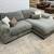 Ashley 2-Piece Gray Corduroy Sectional Couch 1 thumbnail