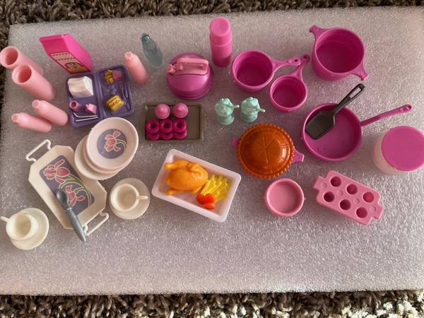 Barbies Food and Dishes, etc 1