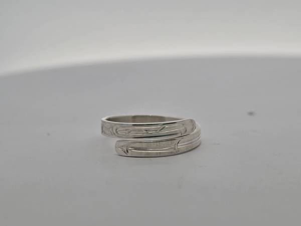 20% OFF! EAGLE HAND CARVED 14KT/STERLING SILVER EAGLE 1/8" WRAP RINGS 1